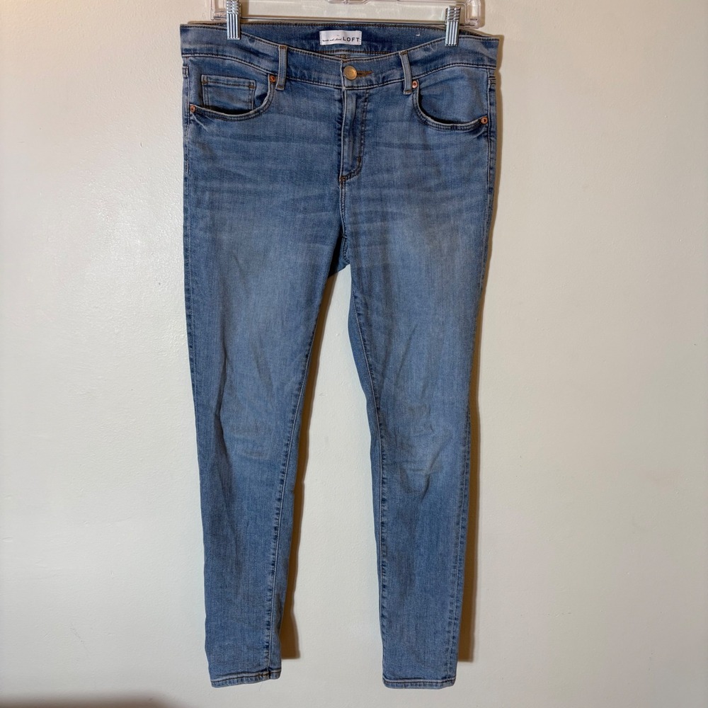 LOFT Modern Skinny Jeans Size‎ 29/8 Medium Wash Blue Stretch Denim